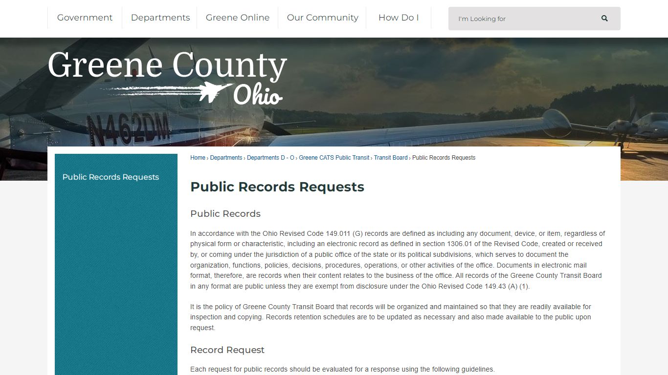 Public Records Requests | Greene County, OH - Official Website