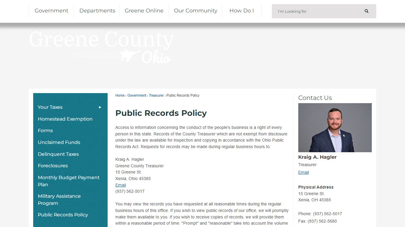 Public Records Policy | Greene County, OH - Official Website